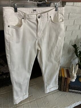 Lee Riders White Straight-Leg Jeans